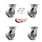 Service Caster 6 Inch Kingpinless Semi Steel Wheel Swivel Caster Set with Swivel Lock SCC SCC-KP30S620-SSR-BSL-4 - alternate 2